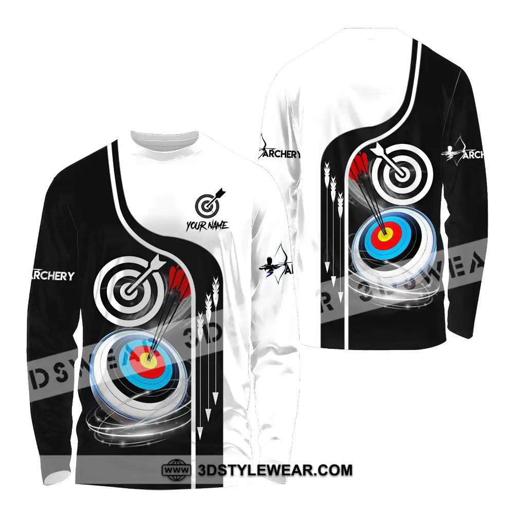 Unisex Shirt - Custom Name Color Sport Archery Classic Long Sleeve / S T-Shirt