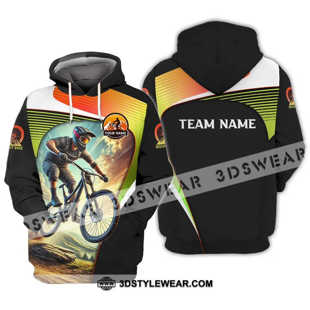 Unisex Shirt - Custom Name Cool Mountain Bike Hoodie / S T-Shirt