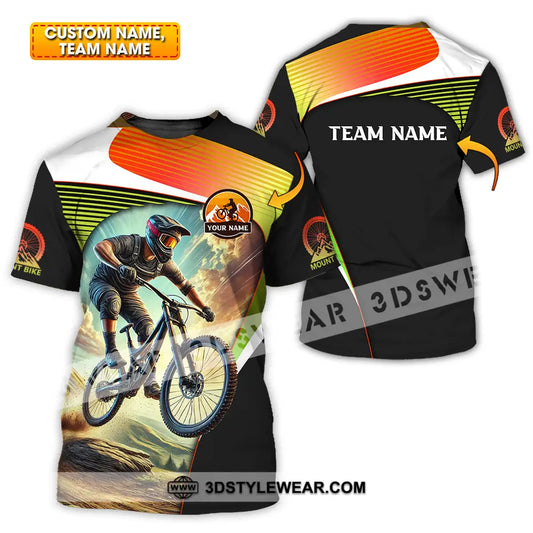 Unisex Shirt - Custom Name Cool Mountain Bike T-Shirt