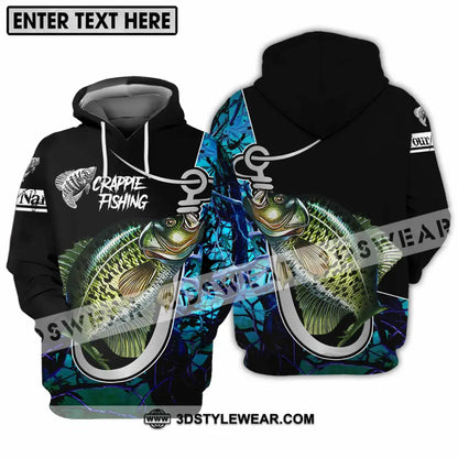 Unisex Shirt - Custom Name Crappie Fishing Hoodie / S T-Shirt