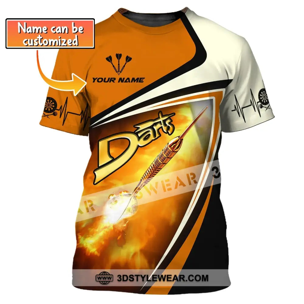 Unisex Shirt Custom Name Dart Darts T-Shirt Gift For Lover Gamer