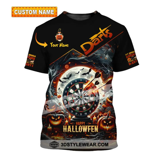 Unisex Shirt Custom Name Dart Halloween Darts T-Shirt Gift For Lover Gamer T-Shirt