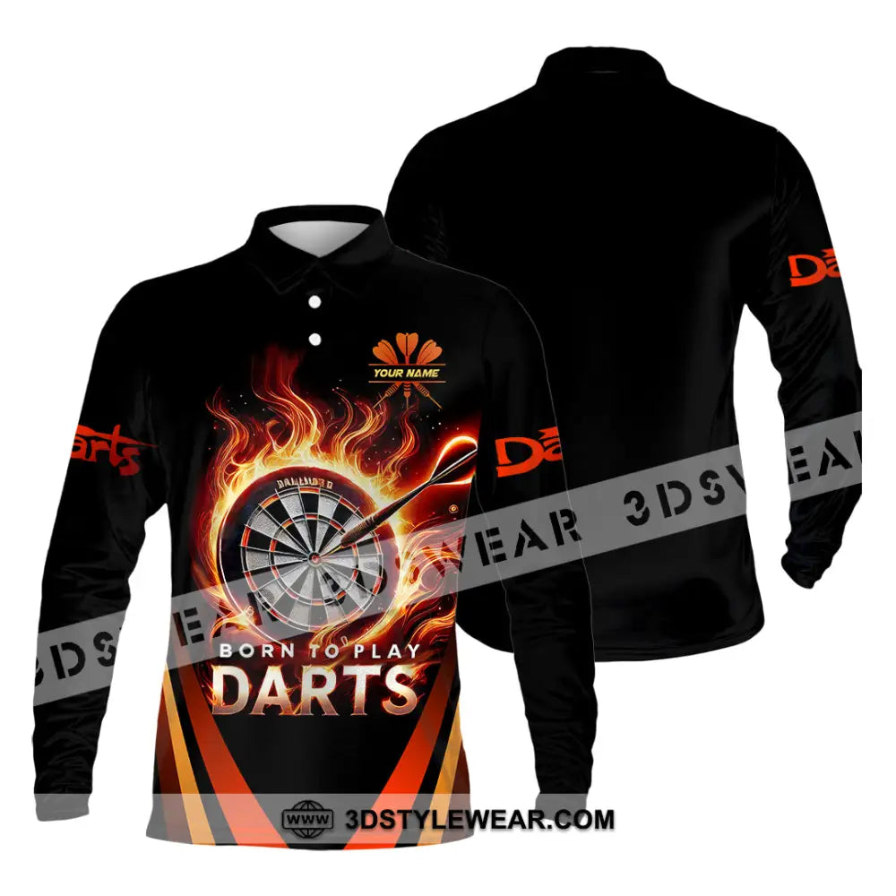 Unisex Shirt Custom Name Dart Love Hoodie Polo Long Sleeve Gift For Player / S T-Shirt