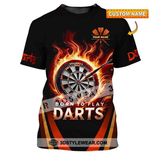 Unisex Shirt Custom Name Dart Love Hoodie Polo Long Sleeve Gift For Player T-Shirt