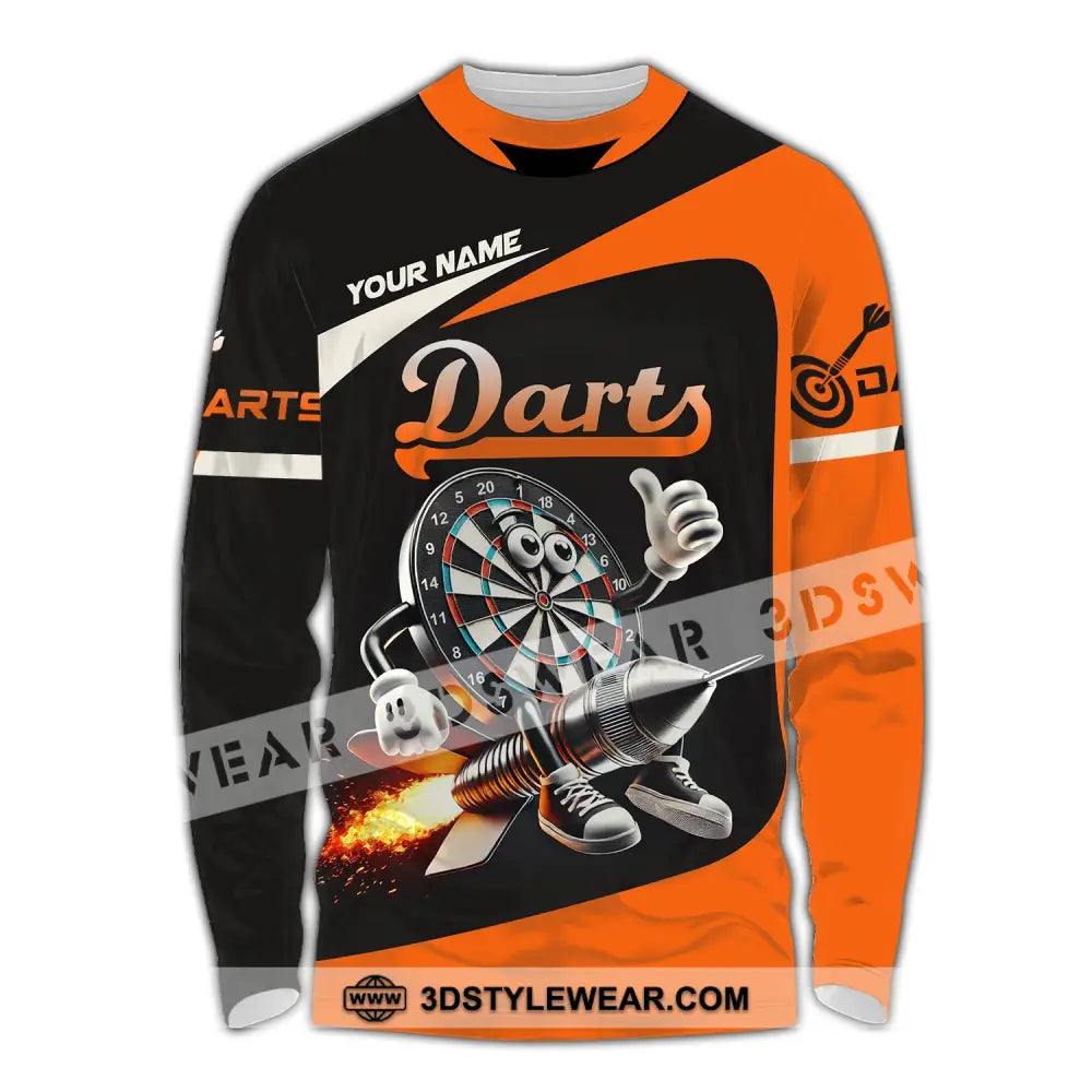 Unisex Shirt Custom Name Dart Lover T-Shirt Long Sleeve / S T-Shirt