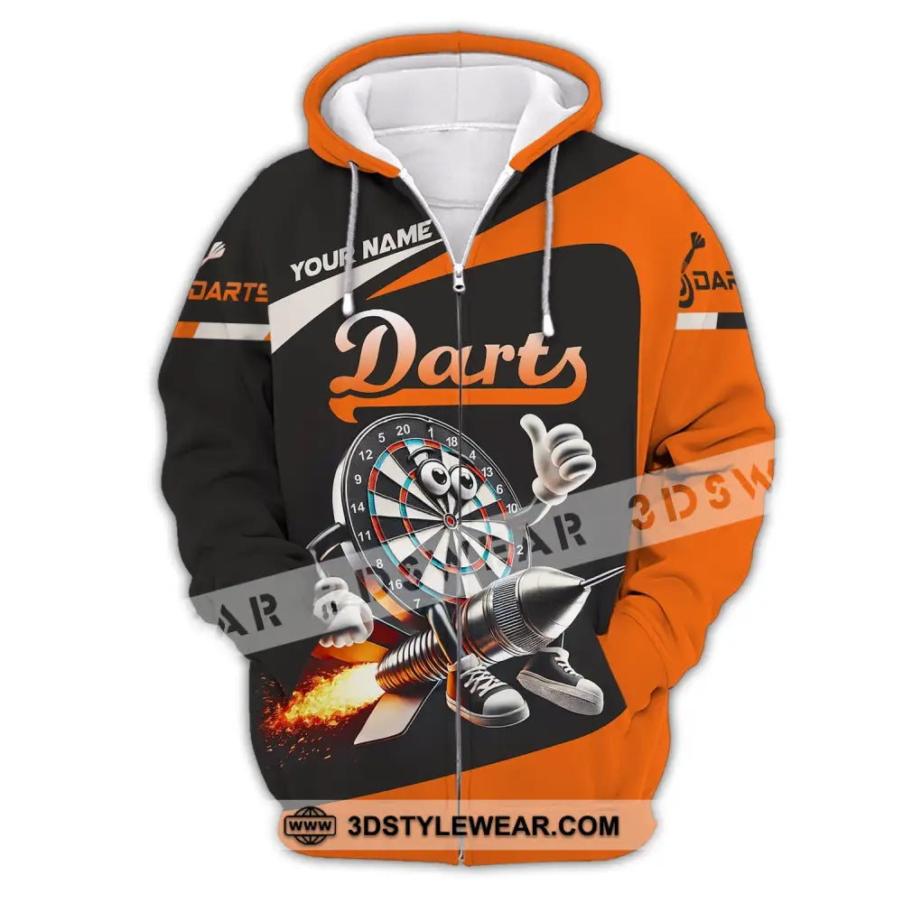 Unisex Shirt Custom Name Dart Lover T-Shirt Zipper Hoodie / S T-Shirt