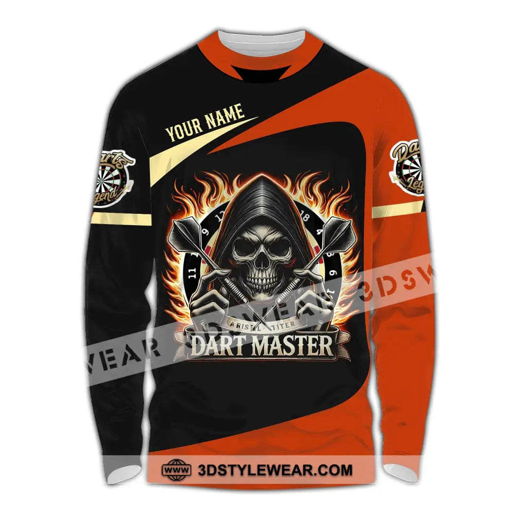 Unisex Shirt - Custom Name Dart Master Long Sleeve / S T-Shirt