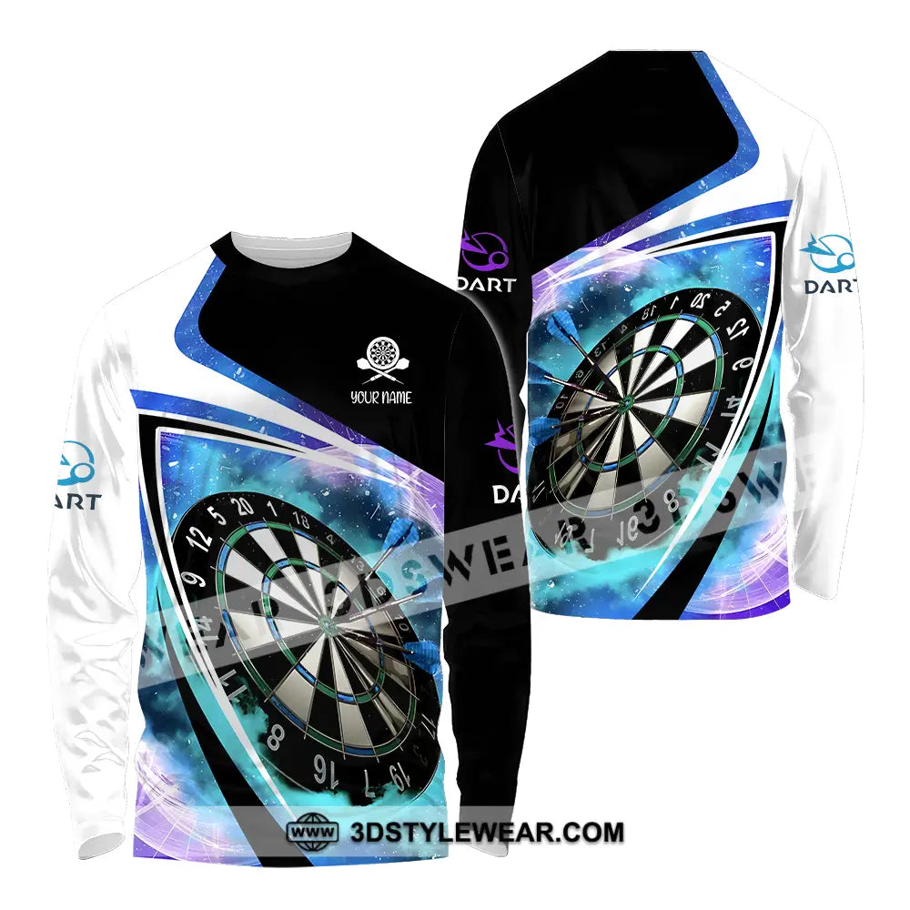 Unisex Shirt - Custom Name Darts Galaxy Long Sleeve / S T-Shirt