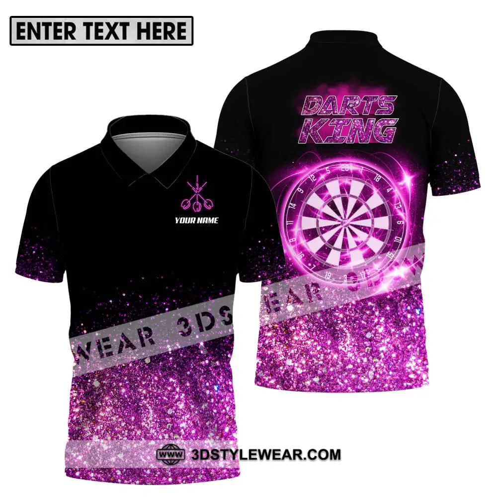 Unisex Shirt - Custom Name Darts King Polo / S T-Shirt