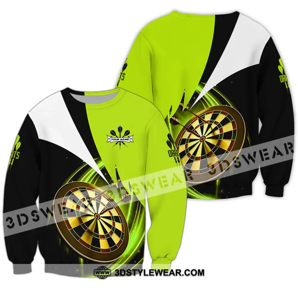 Unisex Shirt - Custom Name Darts Neon Long Sleeve / S T-Shirt