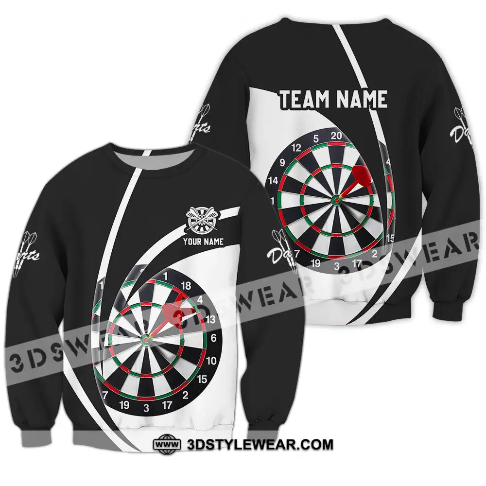 Unisex Shirt - Custom Name Darts Player Classic Color Long Sleeve / S T-Shirt