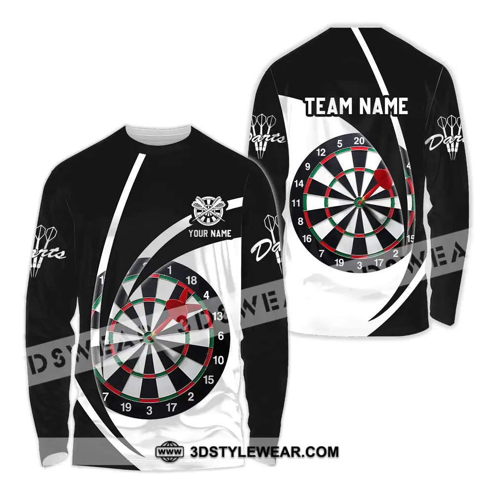 Unisex Shirt - Custom Name Darts Player Classic Color Long Sleeve / S T-Shirt