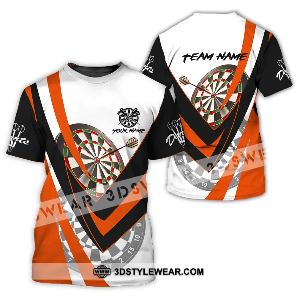 Unisex Shirt - Custom Name Darts Player Orange Color Classic T-Shirt / S T-Shirt