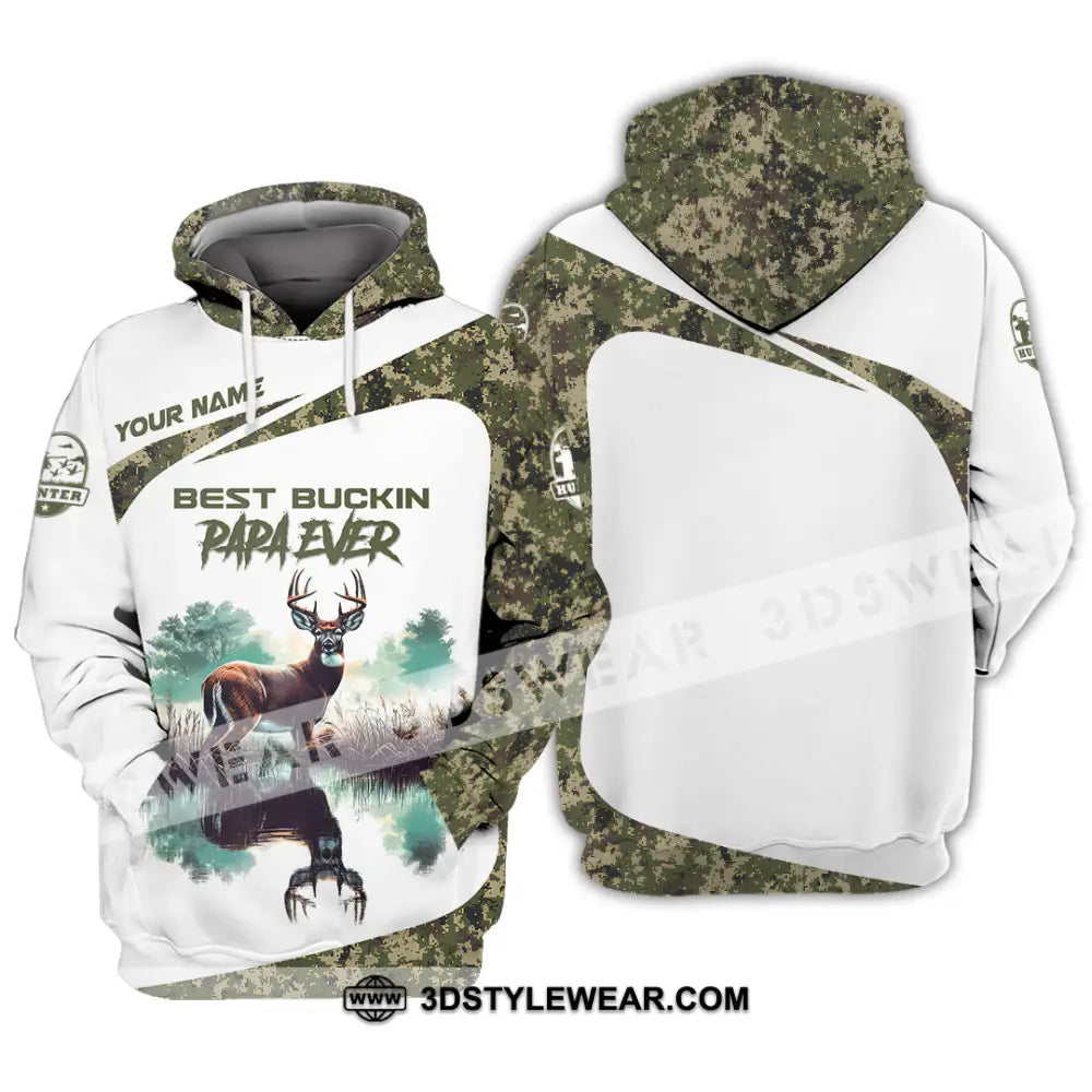 Unisex Shirt Custom Name Deer Hunter Hunting Polo Long Sleeve Animal T-Shirt Hoodie / S T-Shirt