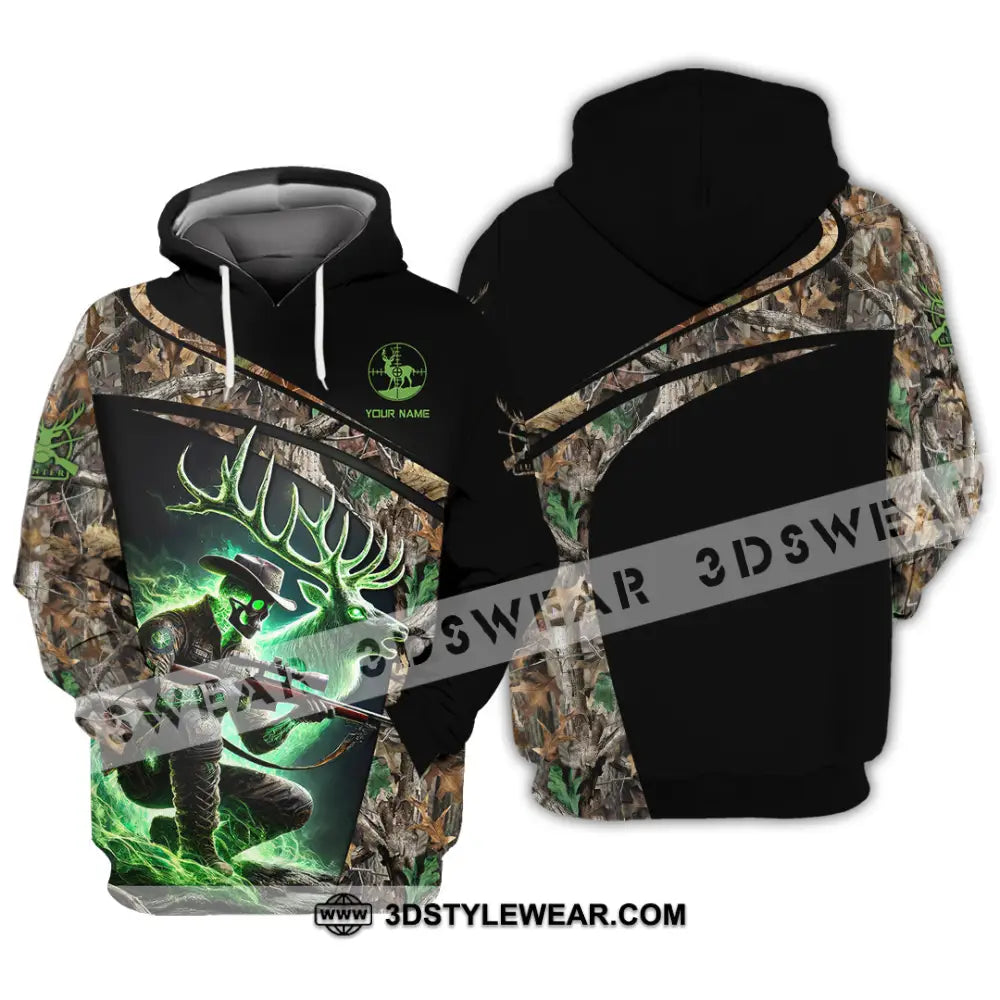 Unisex Shirt Custom Name Deer Hunting Hunter Gift Hoodie / S T-Shirt