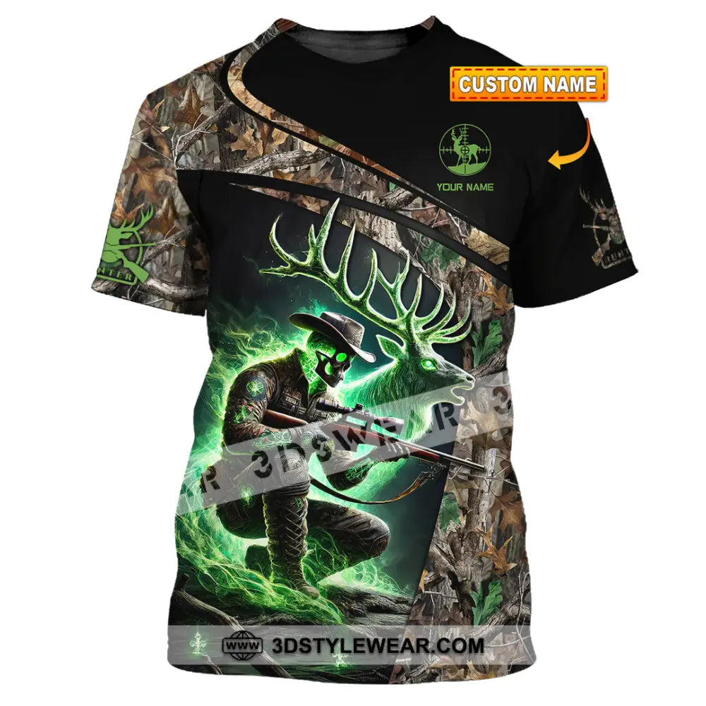 Unisex Shirt Custom Name Deer Hunting Hunter Gift T-Shirt