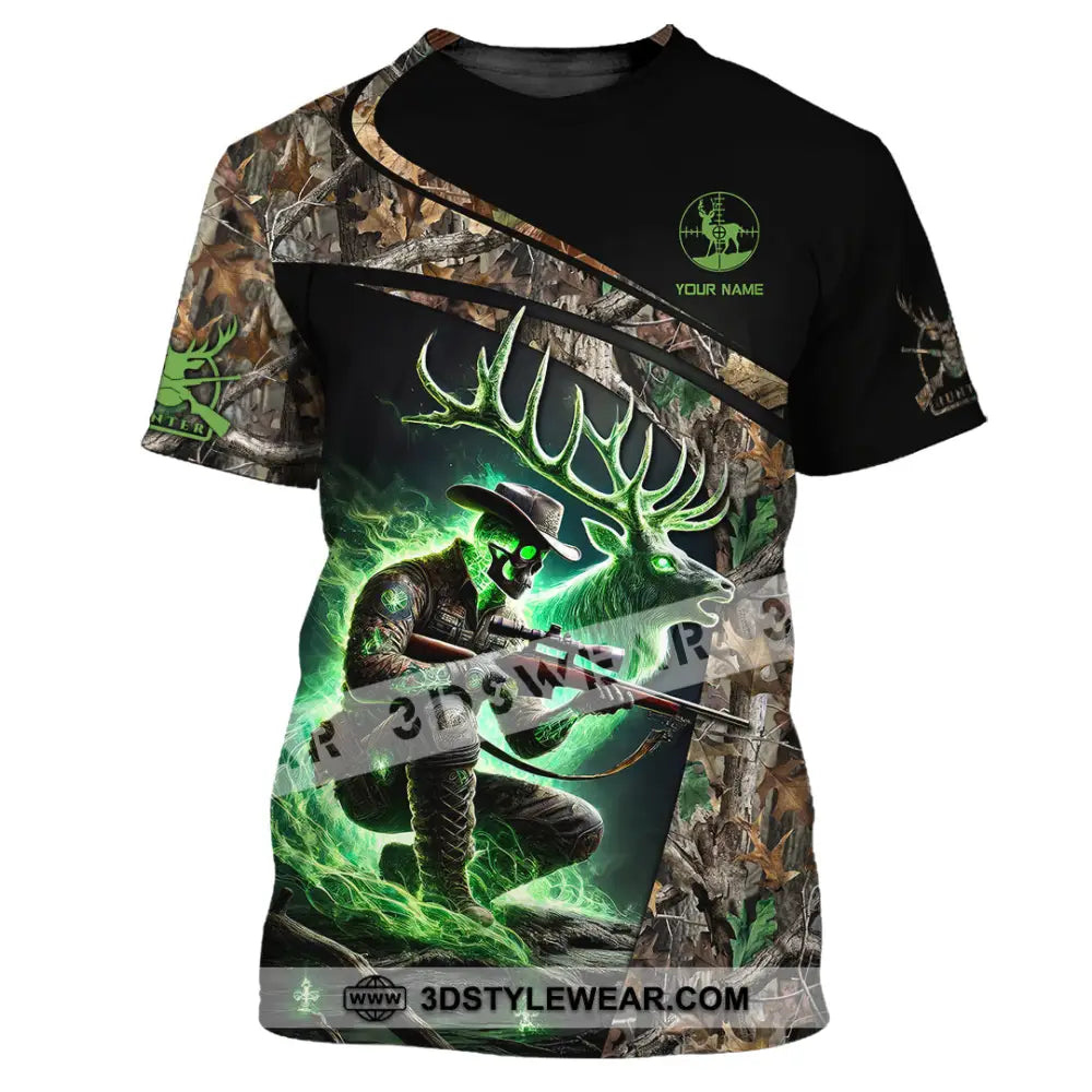 Unisex Shirt Custom Name Deer Hunting Hunter Gift T-Shirt / S T-Shirt