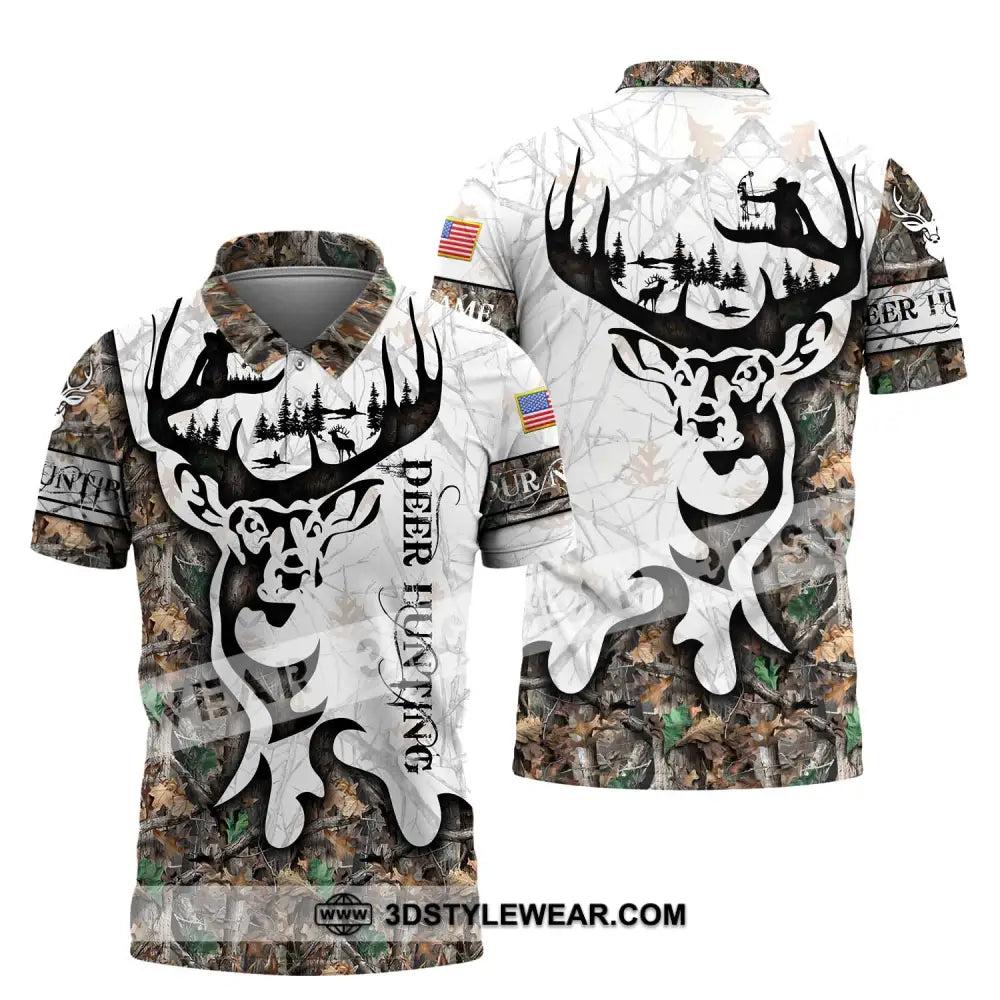 Unisex Shirt - Custom Name Deer Hunting Polo / S T-Shirt