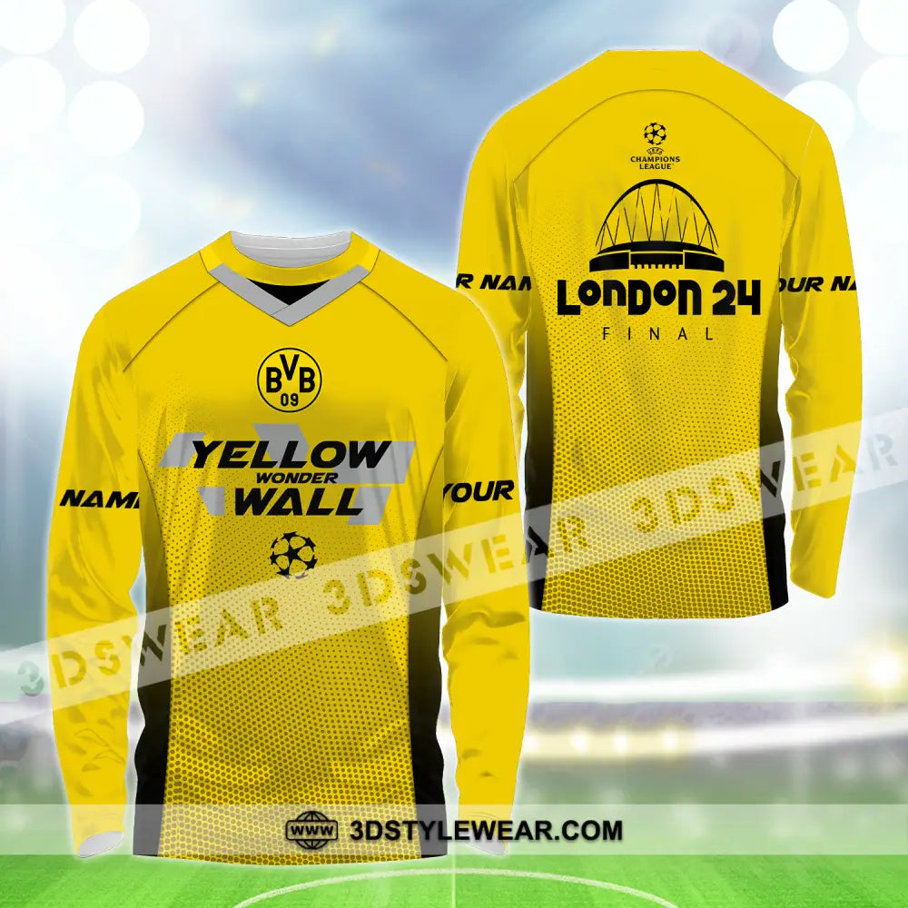 Unisex Shirt - Custom Name Der Bvb London 24 Final Champions League Long Sleeve / S T-Shirt