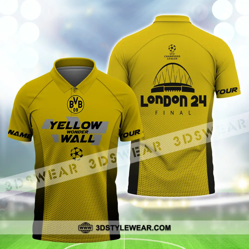 Unisex Shirt - Custom Name Der Bvb London 24 Final Champions League Polo / S T-Shirt