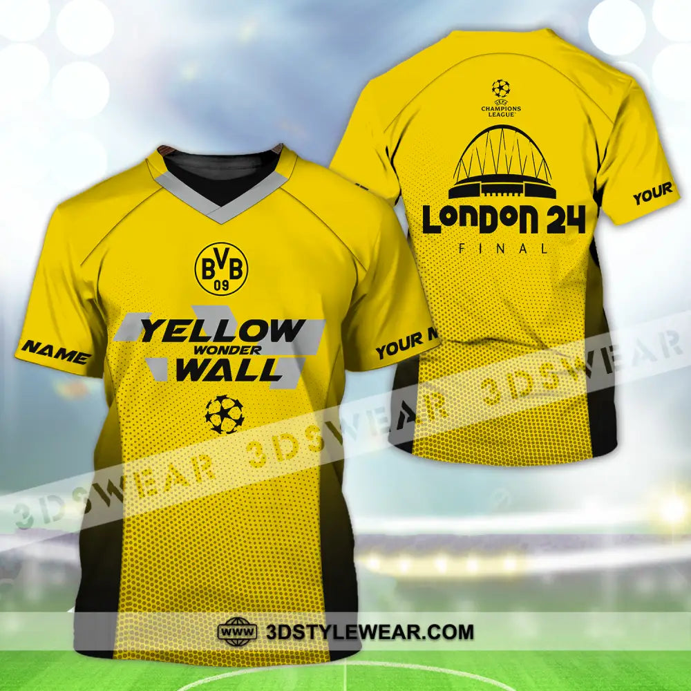 Unisex Shirt - Custom Name Der Bvb London 24 Final Champions League T-Shirt / S T-Shirt