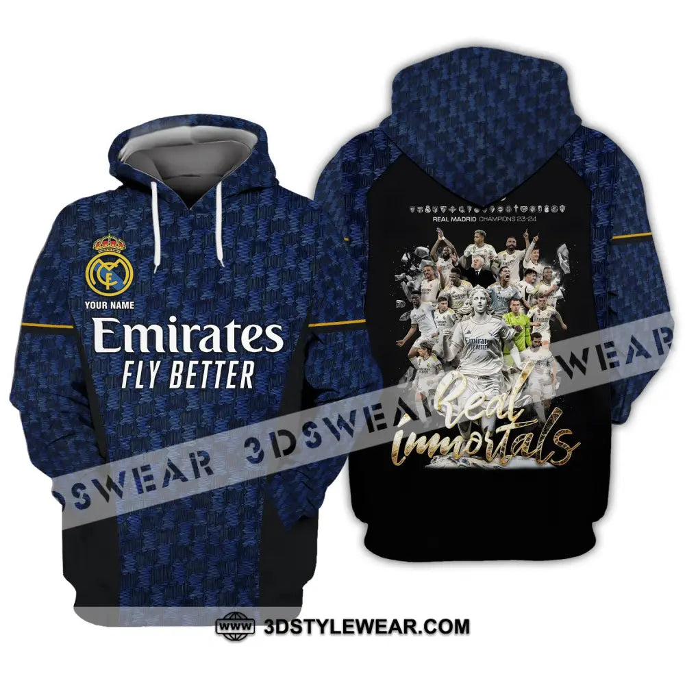 Unisex Shirt - Custom Name Emirates Los Blancos Immortals Champions La Liga Hoodie / S T-Shirt