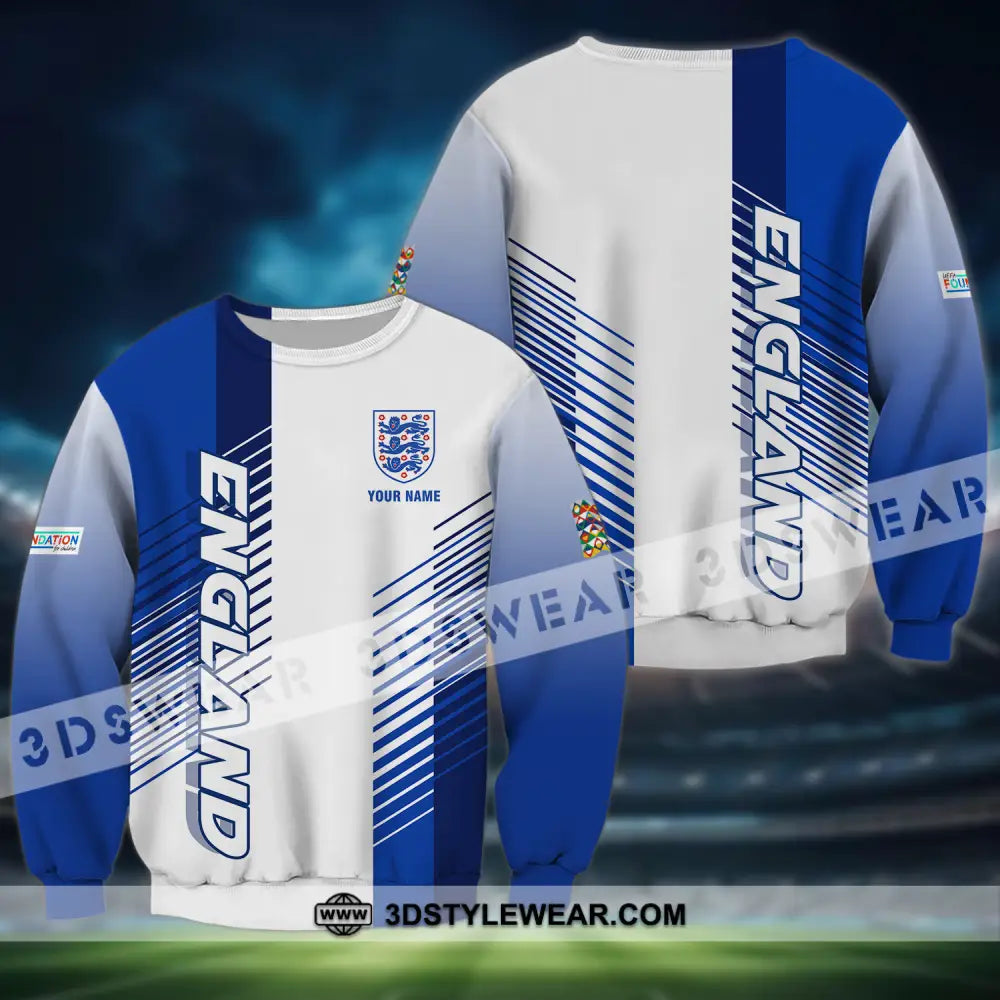 Unisex Shirt - Custom Name England Euro 2024 Long Sleeve / S T-Shirt