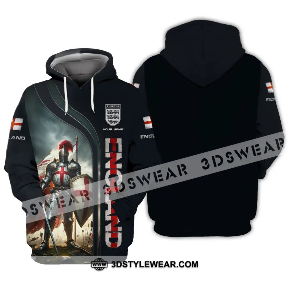 Unisex Shirt Custom Name England Gift English Pride Hoodie / S T-Shirt