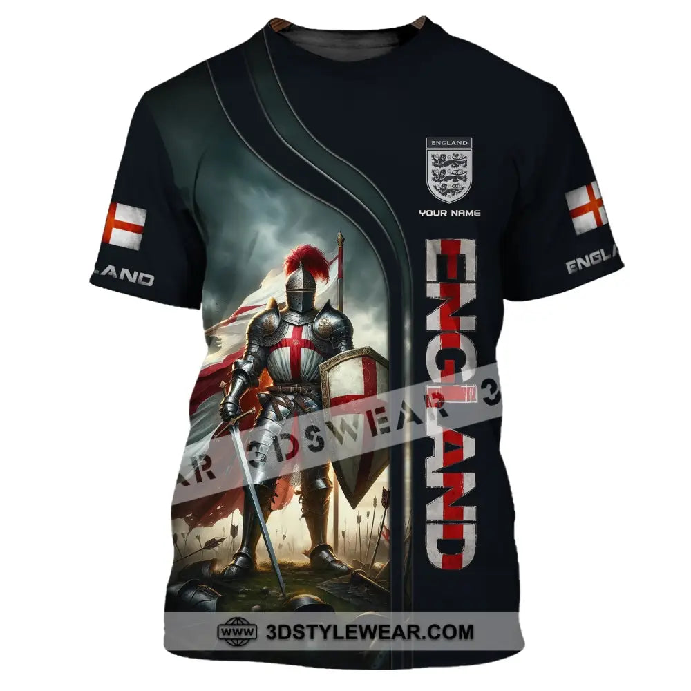 Unisex Shirt Custom Name England Gift English Pride T-Shirt / S