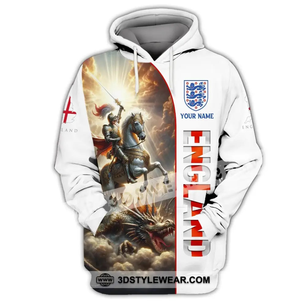 Unisex Shirt Custom Name England Knight Gift For English Hoodie / S T-Shirt