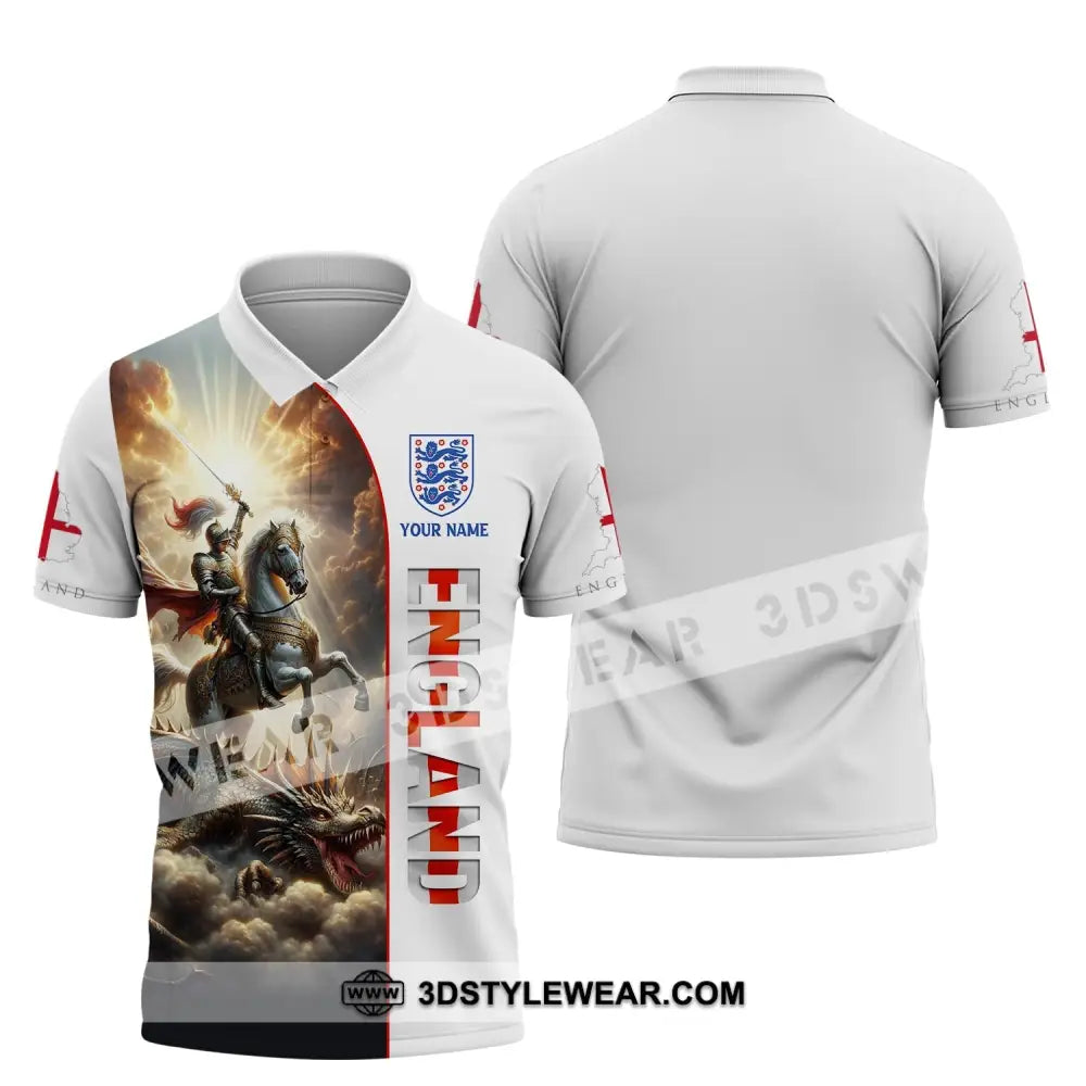 Unisex Shirt Custom Name England Knight Gift For English Polo / S T-Shirt