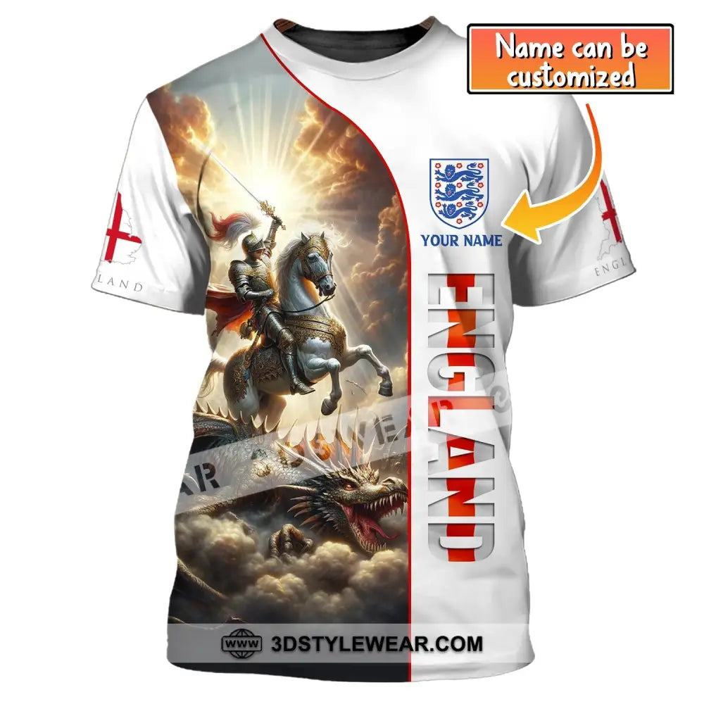 Unisex Shirt Custom Name England Knight Gift For English T-Shirt