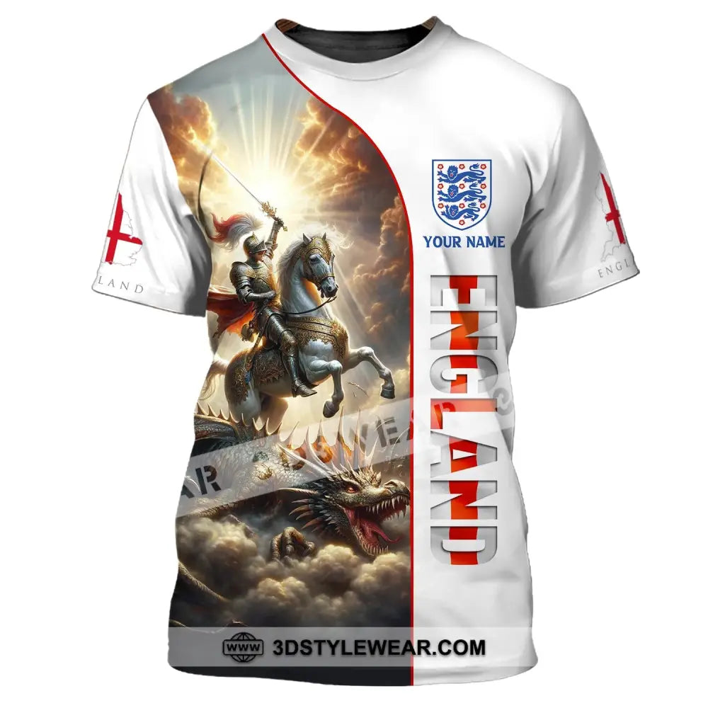 Unisex Shirt Custom Name England Knight Gift For English T-Shirt / S