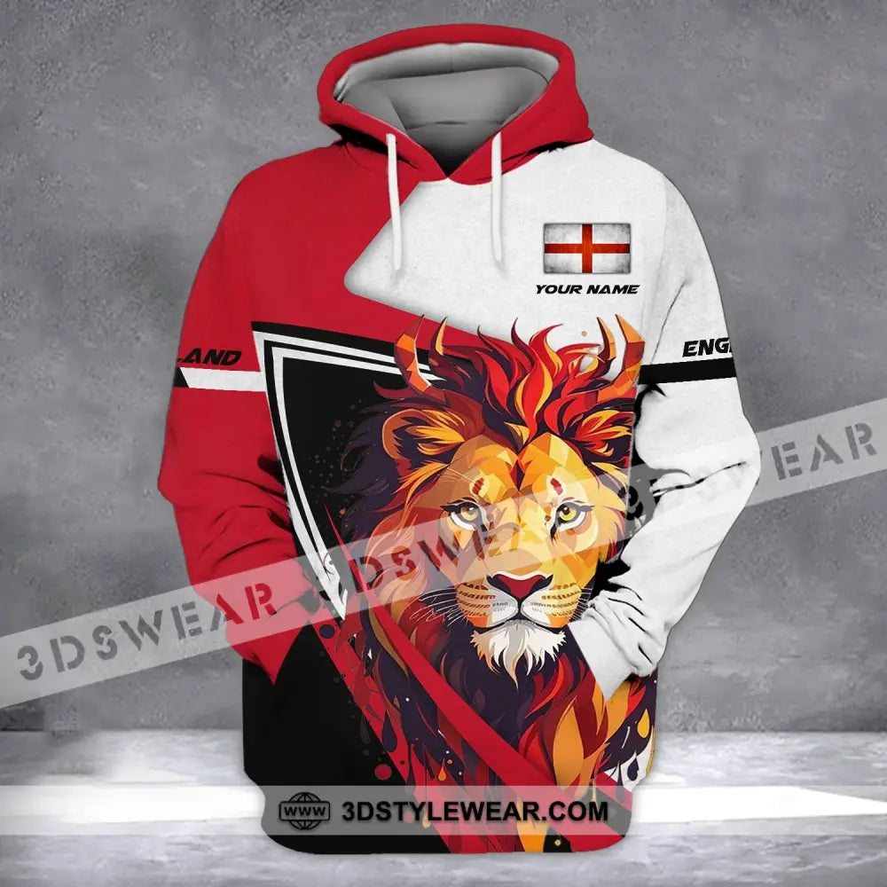 Unisex Shirt - Custom Name England Lion Clothing Hoodie / S T-Shirt