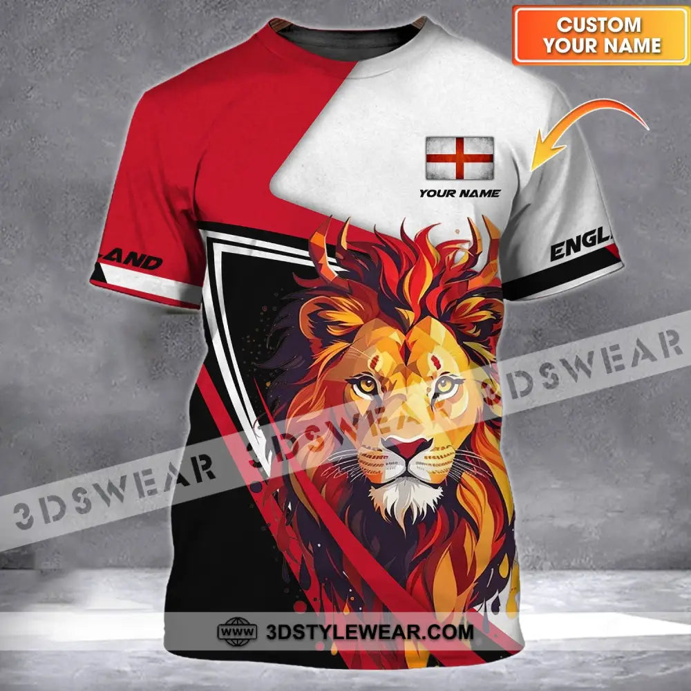 Unisex Shirt - Custom Name England Lion Clothing T-Shirt