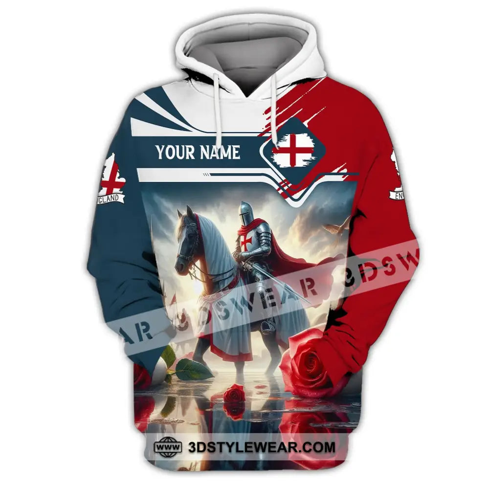 Unisex Shirt Custom Name England Polo Long Sleeve English Gift Hoodie / S T-Shirt