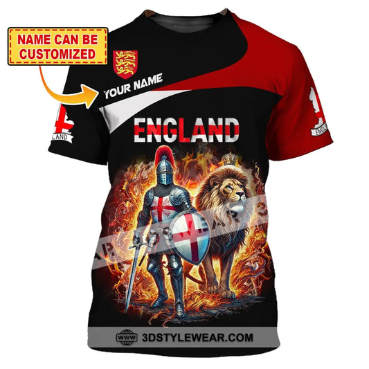 Unisex Shirt Custom Name England Polo Long Sleeve English Gift T-Shirt