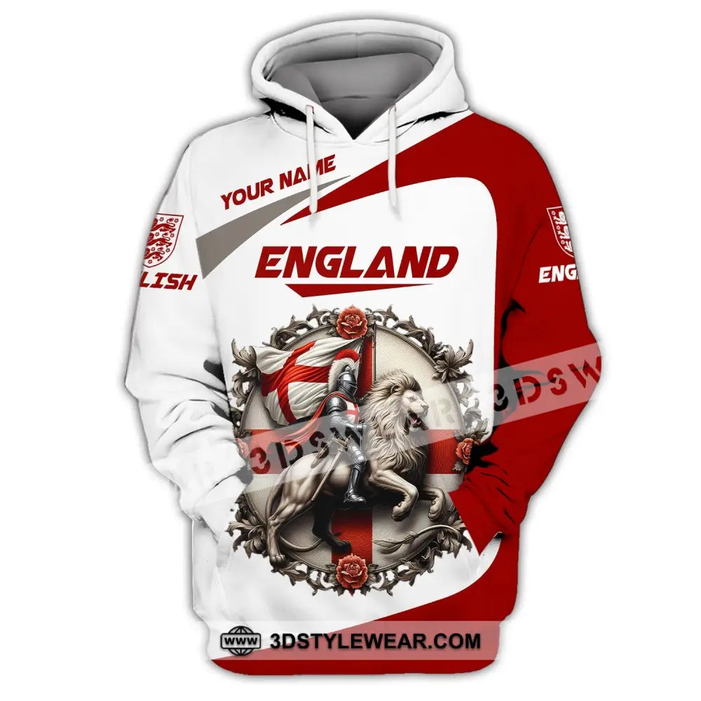 Unisex Shirt Custom Name England T-Shirt Pride Gift Hoodie / S