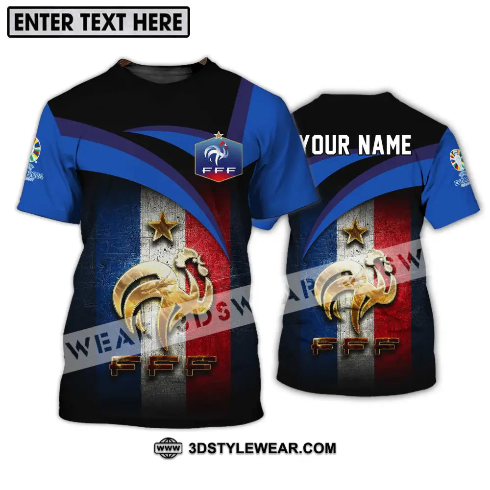 Unisex Shirt - Custom Name Euro 2024 France National Team Fff T-Shirt / S T-Shirt