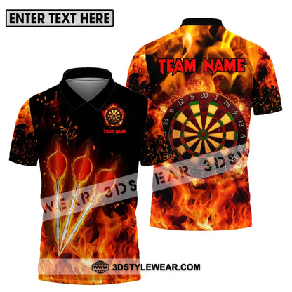 Unisex Shirt - Custom Name Fire Darts Polo / S T-Shirt