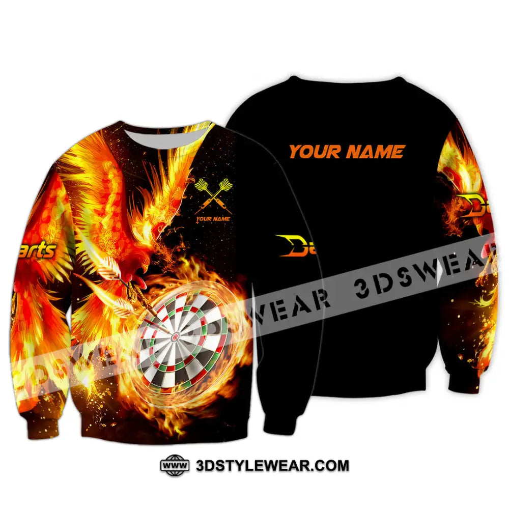 Unisex Shirt - Custom Name Fire Darts Sport Long Sleeve / S T-Shirt