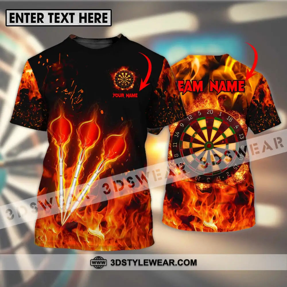 Unisex Shirt - Custom Name Fire Darts T-Shirt