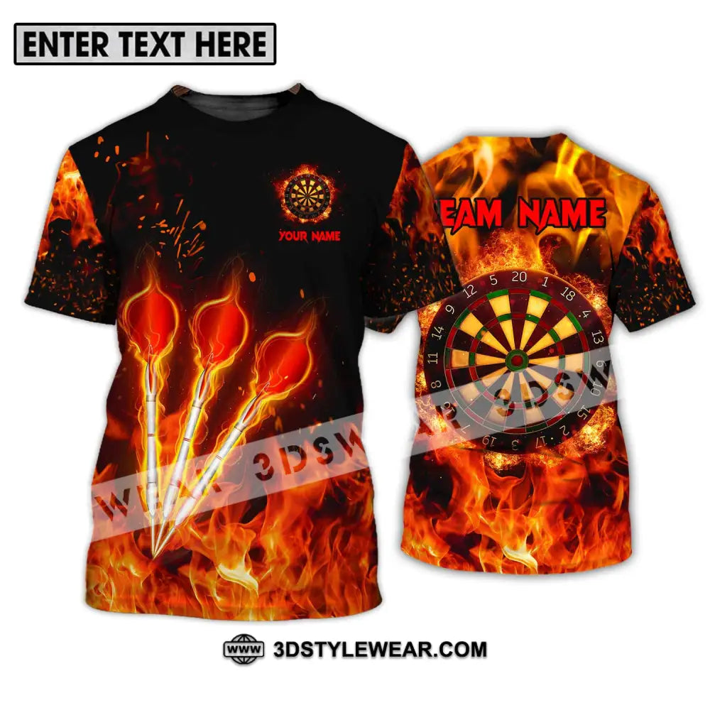 Unisex Shirt - Custom Name Fire Darts T-Shirt / S T-Shirt