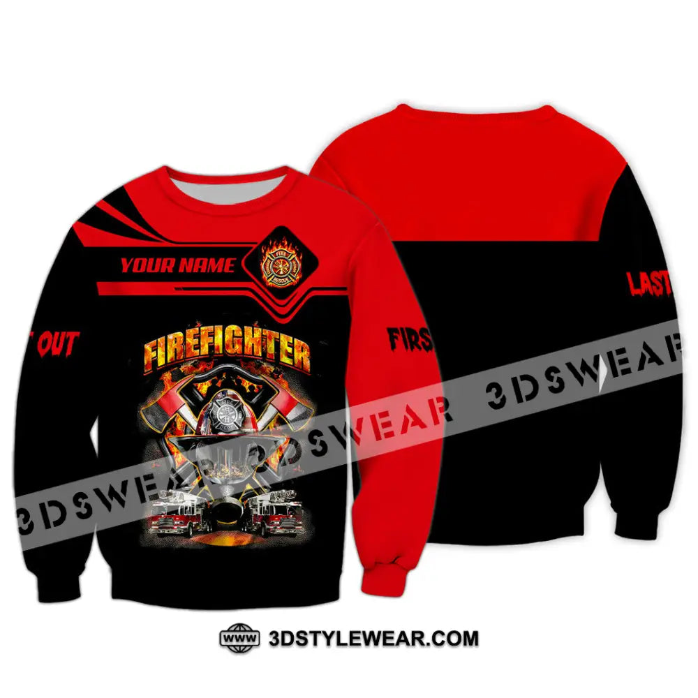 Unisex Shirt Custom Name Firefighter Memorial Fallen Firefighters 911 Long Sleeve / S T-Shirt