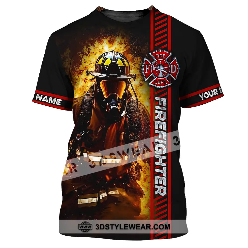 Unisex Shirt - Custom Name Firefighter Patriot Day 911 T-Shirt / S T-Shirt