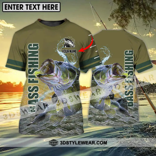 Unisex Shirt - Custom Name Fisher Bass Fishing T-Shirt