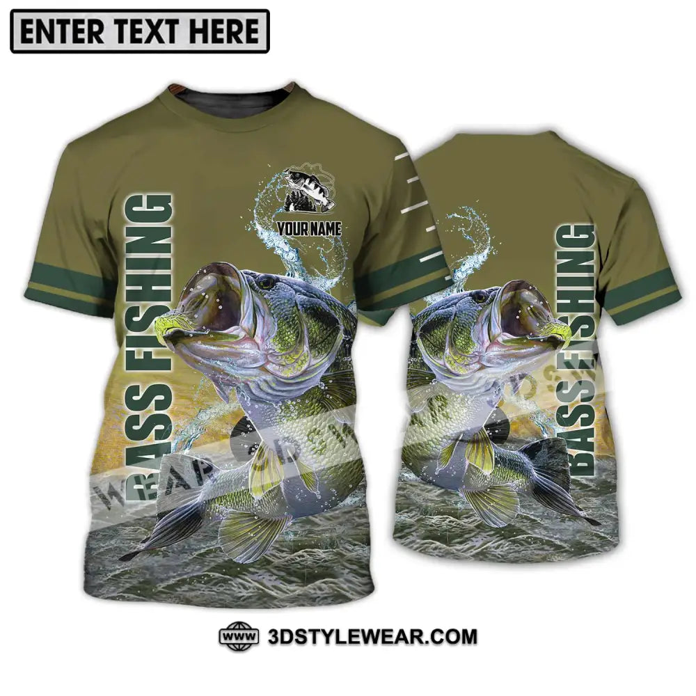 Unisex Shirt - Custom Name Fisher Bass Fishing T-Shirt / S T-Shirt