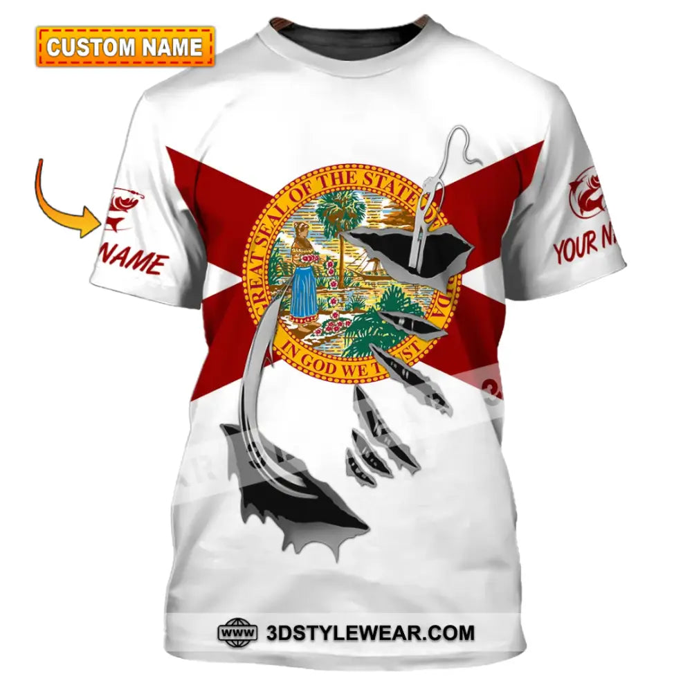 Unisex Shirt - Custom Name Fishing Florida T-Shirt