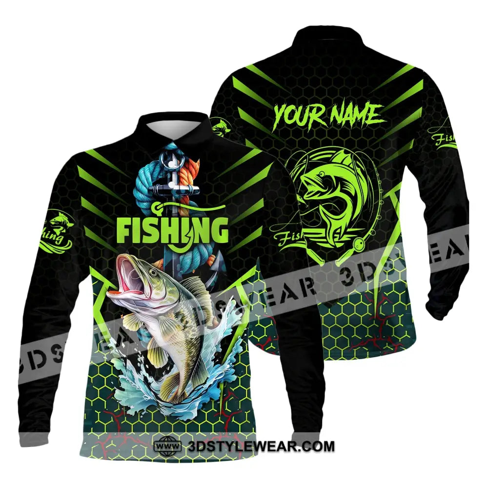 Unisex Shirt Custom Name Fishing Lover Hoodie Polo Long Sleeve / S T-Shirt