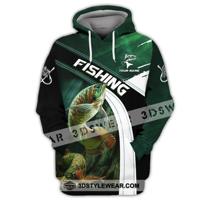 Unisex Shirt Custom Name Fishing T-Shirt Apparel For Fishermen Hoodie / S